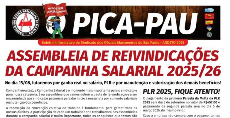 BOLETIM INFORMATIVO AGOSTO 2025. jornal frente